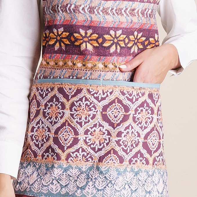 Maison d' Hermine 100% Cotton Apron for women with Pocket Kitchen Chef Apron for Men Cooking Gardening Server Waitress