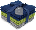 Mellow Buff 100% Cotton Terry Dish Cloth & Dish Towel, 6 Pack, Super Soft and Absorbent Kitchen Towels, Perfect for Kitchen Cleaning and Dish Washing (Assorted 6 Pack)