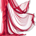 Barcelonetta | Chiffon Fabric | Decoration, Drapery Fabric | Wedding, Gender Reveal, Baby Shower, Birthday | for Arbor, Arch, Canopy, Table and Chair Decoration (Red, 10 Yards)