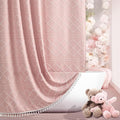 Extra Long Pink Textured Boho Shower Curtain with Tassels 72 x 78 Tufted Chevron Striped Chenille Woven Fabric Cloth Shower Curtain Modern Farmhouse Minimalist, Shabby Chic Home Decor for Bathroom
