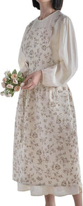 Japanese apron Women-Cross Back Apron for Women with Pockets, Pinafore Aprons, Womens Cotton Linen Apron