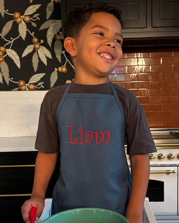 Personalized Kids Apron – Custom Name - Choose From Many Colors