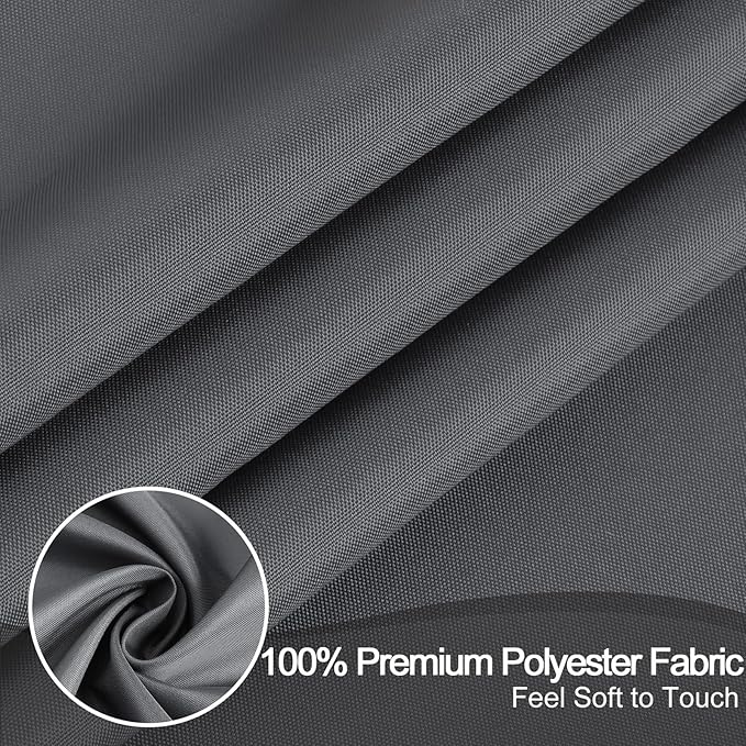 AooHome Fabric Shower Curtain 48 Width x 72 Height Inch, Solid Color Bath Curtain with Hooks for Hotel, Water Repellent, Dark Grey