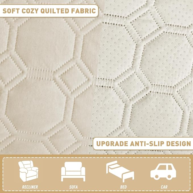 ZNSAYOTX Ultimate Cozy Blankets (82"x82") 100% Waterproof Bed Mat Blanket for Dog Pets, Couch Sofa Protector with Non-Slip Back Washable Durable, Pee Scratch Proof Easy to Clean (Beige)