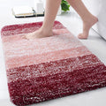 Arotive Microfiber Bathroom Rugs, Shaggy Soft and Absorbent Bath Rug, Non-Slip, Thick Plush Machine Washable Dry Bath Mats for Bathroom, Tub and Shower, 30x20, Burgundy, Rectangular
