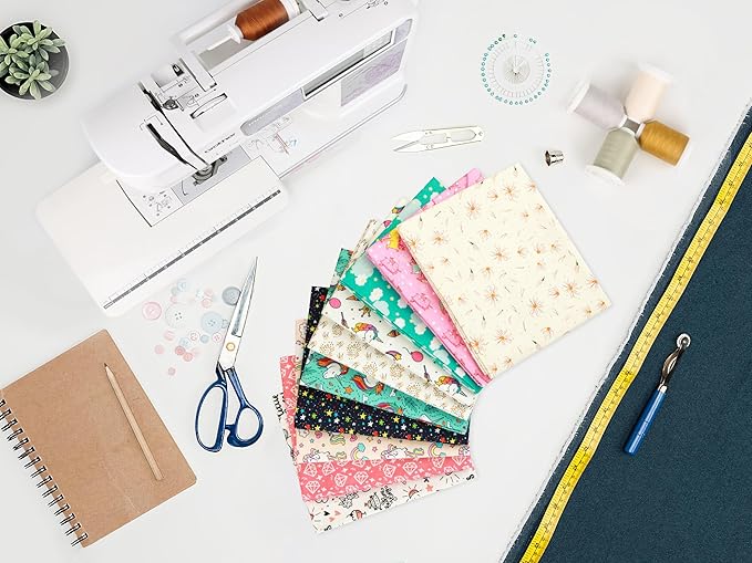 Craftido -25 Options- 100% Cotton Quilting Fabric Bundles 10pcs Fat Quarters 18”x21”-Medium Weight 5.2 oz- Soft Cotton for Quilting, Sewing Project, Patchwork, DIY Crafts – Day Dreaming