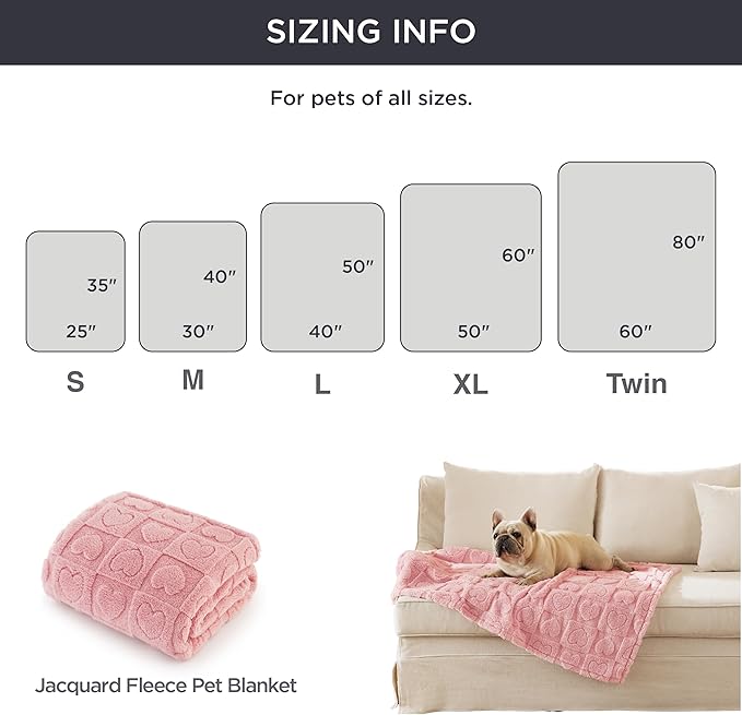 Bedsure Dog Blanket for Small Dogs Washable - Fluffy Fuzzy Puppy Cat Blanket with Premium 300GSM Coral Fleece Soft for Pet Kitten Doggy, Pink, 25x35IN
