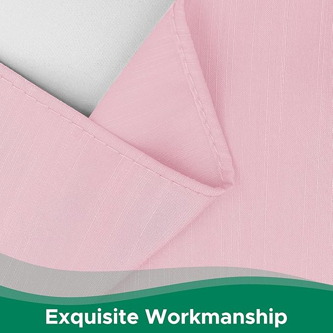Biscaynebay Wrap Around Bed Skirts for Full & Full XL Beds 15" Drop, Pink Adjustable Elastic Dust Ruffles Easy Fit Wrinkle & Fade Resistant Silky Luxurious Fabric Machine Washable