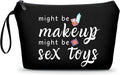 ARIOSEY Funny Gifts for Friends, Unique Women's Makeup Bag, Travel Cosmetic Bag