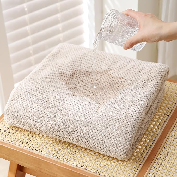 Akzpe 40x80 Inches Bath Sheets Towels for Adults Oversized Bath Towels Extra Large Luxury Super Soft Absorbent Quick Dry Microfiber (Beige, 2PCS)