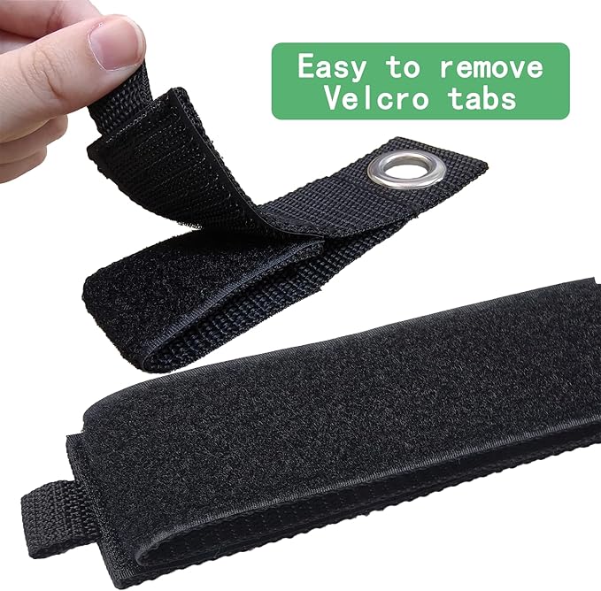 Portable Extension Cord Holder and Organizers,Storage Straps with Carrying Handle and Grommet, for Cables, Ropes, Garden Water Hoses Carrying organization (5 Pack (10"/13"/3pcs28"))