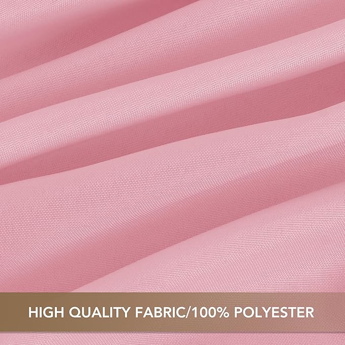 sancua Round tablecloth 90 Inch Diameter, 8 Pack - Circle Polyester Fabric Table cloth for Wedding Christmas Party Reception Banquet Birthday, Washable Formal Table Cover (Fit 30-72 Inch Tables), Pink