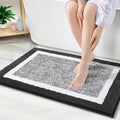 OLANLY Bathroom Rugs 30x20, Extra Soft and Absorbent Microfiber Bath Mat, Non-Slip, Machine Washable, Quick Dry Shaggy Bath Carpet, Suitable for Bathroom Floor, Tub, Shower (Medium, Black)