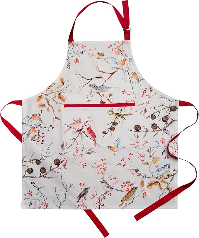Maison d' Hermine 100% Cotton Apron for women with Pocket Kitchen Chef Apron for Men Cooking Gardening Server Waitress