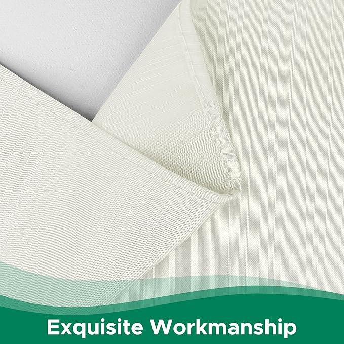 Biscaynebay Wrap Around Bed Skirts for Full & Full XL Beds Short Drop of 12", Ivory Adjustable Elastic Dust Ruffles Easy Fit Wrinkle Resistant Silky Luxurious Fabric Machine Washable