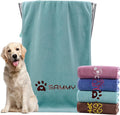 xrlsg Personalized Dog Towel Custom Towel for Dog Bath Supplies with Embroidered Pattern Name Super Absorbent Towels for Pet Bath 20 in x 40 in Green