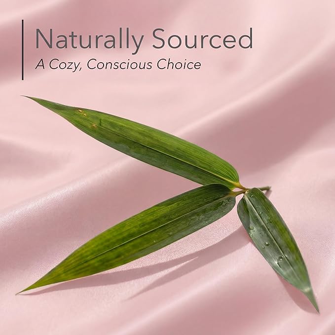 DECOLURE 100% Viscose Derived from Bamboo Sheets King Size - Luxury 6 Pc Naturally Cooling Sheets, Ultra Soft Bed Set - Deep 17" Pockets, Durable Double Stitching, Oeko Tex Standard (Light Pink)