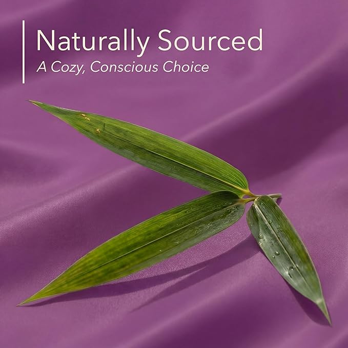 DECOLURE 100% Viscose Derived from Bamboo Sheets King Size - Luxury 6 Pc Naturally Cooling Sheets, Ultra Soft Bed Set - Deep 17" Pockets, Durable Double Stitching, Oeko Tex Standard (Purple)