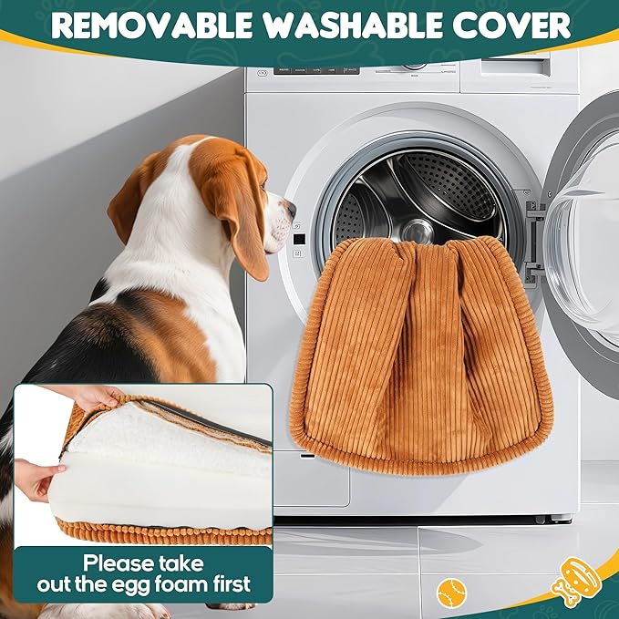 Dog Car Bed, Non-Slip Backseat Extender Pet Mat, Removable Washable Dog Bed for SUVs, Sedans & Trucks, Anti-Slip Travel Bed for Dogs, Easy Clean & Scratch-Proof & Comfort Brown（56"x28.7"