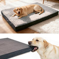 Sytopia Indestructible 44" Dog Bed for Large Dogs – Waterproof, Washable, Removable Cover, Thick Orthopedic Support, Durable Multi- Size Comfort Clearance Indoor Flat Dog Bed, Dark Grey