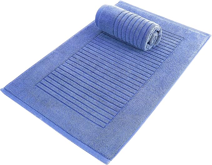 Classic Turkish Towels CTT - 2 Piece Bathroom Rugs Set, 100% Cotton Bath Mats, Comfy & Highly Absorbent Bathroom Floor Mats, Machine Washable | 20"x32" (Royal Blue)