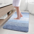 Arotive Microfiber Bathroom Rugs, Shaggy Soft and Absorbent Bath Rug, Non-Slip, Thick Plush Machine Washable Dry Bath Mats for Bathroom, Tub and Shower, 50x30, Light Blue, Rectangular