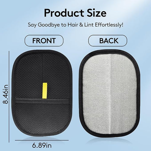 1 Pack Pet Hair Remover Glove Brush, Reusable Cat & Dog Grooming Mitt for Shedding Hair, Lint & Dust Cleaning on Furniture, Clothes, and Car Seats