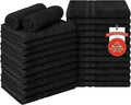 RIVERSIDE Pack of 24 Salon Towels Set (Not Bleach Proof), 16 x 26 Inches, 100% Ring Spun Cotton, Highly Absorbent & Quick Dry Hand Towels for Salon, Barber, Gym, Spa, Bathroom & Home, Black