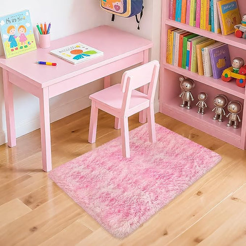 2x3 Small Pink Rug for Girls Room Soft Plush Pink Fluffy Rug for Bedroom Girls Kids Room Dorm Bedside Living Room, Door Mat Indoor Entrance Floor Shag Carpet Throw Rugs for Entryway