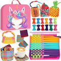 Weaving Loom Kit Toys Gift for Kids and Adults–DIY Arts and Crafts Beginner-Friendly Potholder Loom Kit with Loops Tools Funny Birthday Christmas Gifts Toys for Girls Ages 5 6 7 8-12 13 Years Old