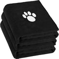 Puomue 3 Pack Microfiber Dog Towels for Drying Dogs, Super Absorbent and Soft Pet Grooming Towel, 40 Inch X 23.6 Inch, Perfect Dog Drying Towels for Large, Medium or Small Dogs, Black