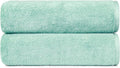 Amazon Basics 100% Cotton Quick-Dry Lightweight Bath Towel, 2 Count, Seafoam Green, 12 Pack