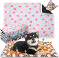 Clysee 4 Pack Self Heating Cat Bed Cat Self Warming Pad with Removable Cover Extra Warm Thermal Pet Pad Washable Pet Crate Mat Anti Slip Kennel for Indoor Outdoor Pets(Heart,20 x 28 Inches)