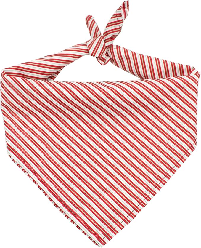 Bubblepup Christmas Dog Bandanas, Soft Cotton Red Dog Bandanas for Small Medium Large Dogs