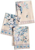 Maison d' Hermine Dishcloths 100% Combed Cotton Premium (20" x 27.50") Easter Multi-Purpose, Kitchen Towel for Kitchen, Holiday, Dinner, Wedding & Dining, Peacock Utopia - Sandy Beach (Set of 3)