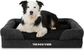 The Dog’s Bed, Large Black Faux PL, Memory Foam, Pain Relief: Arthritis, Hip & Elbow Dysplasia, Post Surgery, Lameness, Supportive, Calming, Waterproof Washable Cover, Veterinary Approved