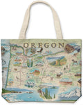 Xplorer Maps Canvas Tote Bag with Handles, Cloth Grocery Shopping Bag, Reusable & Eco-friendly Bag, 100% Cotton, Washable