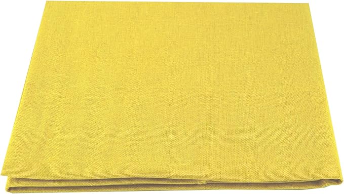 Rose Flavor Pre-Cut Quilting Linen Fabric,Craft Cloth,DIY for Sewing Crafting 60" by 1 Yard(Yellow)