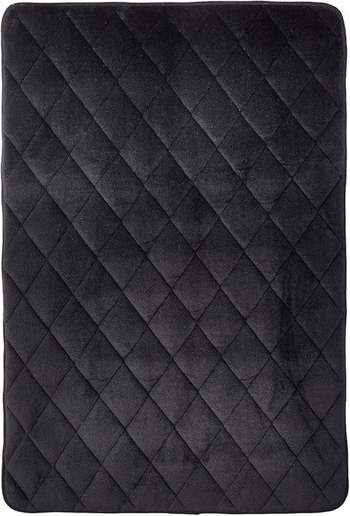 4Knines Extra Large Dog Crate Mat – Waterproof, Non-Slip, Machine Washable Crate Mat – Soft, Durable Kennel Mat for Dogs – Pet Bed for Crates, Travel or Home Use - Large (Black)