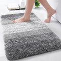 Arotive Microfiber Bathroom Rugs, Shaggy Soft and Absorbent Bath Rug, Non-Slip, Thick Plush Machine Washable Dry Bath Mats for Bathroom, Tub and Shower, 30x20, Grey, Rectangular