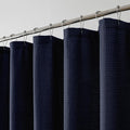 OWENIE Navy Blue Shower Curtain 84 Inches Extra Long, Waffle Weave Heavy Fabric Shower Curtain for Bathroom, Waterproof Soft Hotel Spa Luxury Elegant Bath Curtains, Machine Washable, 72x84 Inch