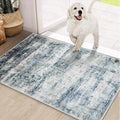 COMSLE Door Mat, Front Door Rug Indoor for Entrance Faux Wool Absorbent Non Slip Modern Throw Rug for Entryway Hallway Muddy Paws - Pet Friendly, 24x36 Inches, Green/Worn Blue Machine Washable