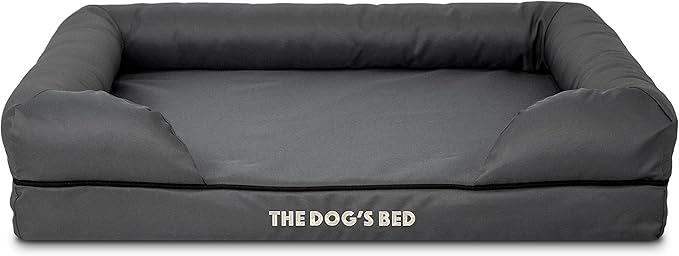 The Dog's Bed Replacement Outer Cover ONLY (Outer Cover ONLY - NO Bed, NO Waterproof Inner) for The Dog's Bed, Washable Oxford Fabric, Medium (Grey & Black Piping) Veterinary Approved