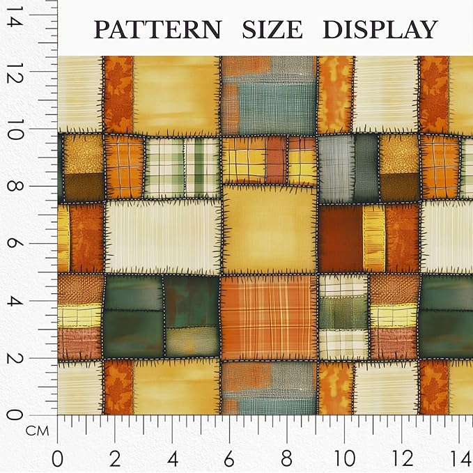 Golden Harvest Patchwork Cotton Fabric – Premium Turkish Printed Cotton 140 GSM, Pre-Cut 61 x 36.6 Inches, Quilting & Sewing Fabric for Crafts, Home Decor & DIY Projects