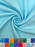 EOVEA - Polyester Poplin Fabric by The Yard – 100% Polyester, 60” Wide Durable Versatile Material for Apparel,Home Décor,Crafts,Tablecloths,Curtains,Drapes,Sewing & DIY Projects (Baby Blue,50 Yard)