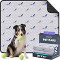 Velvopet Washable Pee Pads for Dogs, 2 Pack Puppy Pads, Super Absorbent & Leakproof with Anti-Slip Bottom for Dog Training, Crates, Car, Pet Pee Pads, and Furniture Protection,36"x41"