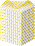 Kitinjoy Cotton 12 Pack Terry Kitchen Dish Cloths, 12 x 12 Inches Super Soft and Absorbent Dish Rags, Quick Drying Dish Towels for Washing Dishes, Yellow