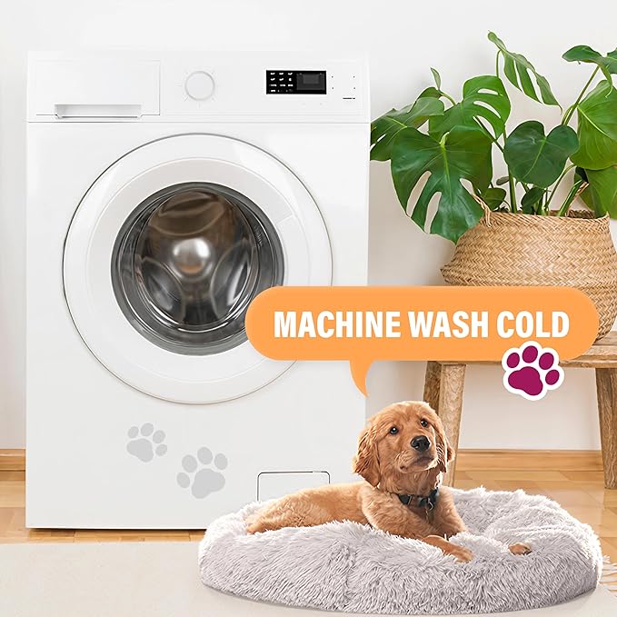 Active Pets Medium Dog Bed, Calming Orthopedic Pet Bedding for Anxiety Relief, Joint Support & Comfort, Washable Dog Furniture, Med 45lbs, Dark Grey