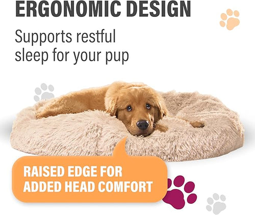 Active Pets Medium Pink Dog Bed for up to 45 lbs, Calming Orthopedic Pet Bedding for Anxiety Relief, Joint Support & Comfort, Washable Dog Furniture