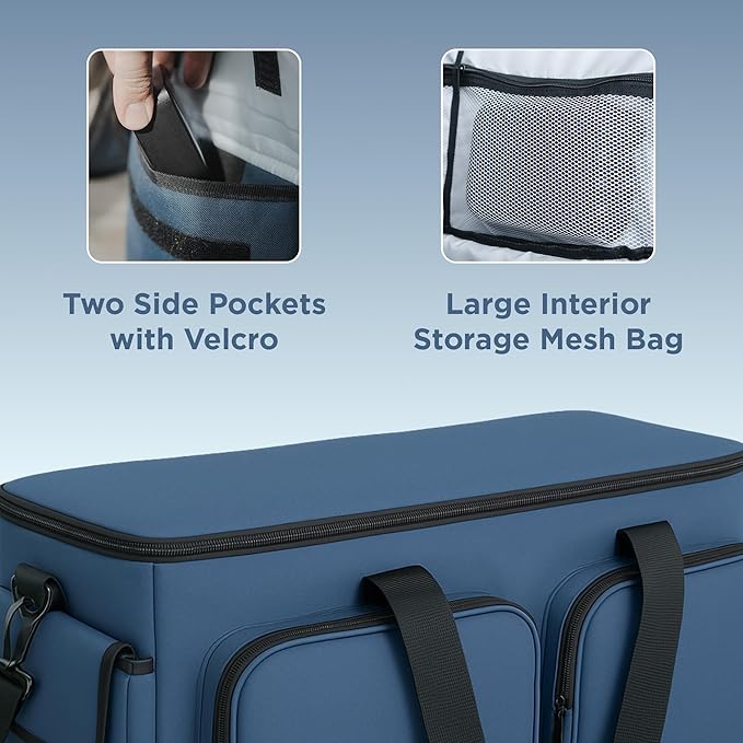 basementcase DJ Bag - Music Gear & Cable Organizer Bag - Detachable Dividers - Padded Gig Tote for Controllers, Mics, Audio Equipment - Lightweight, Sturdy Oxford Material, Travel-Ready for Musicians